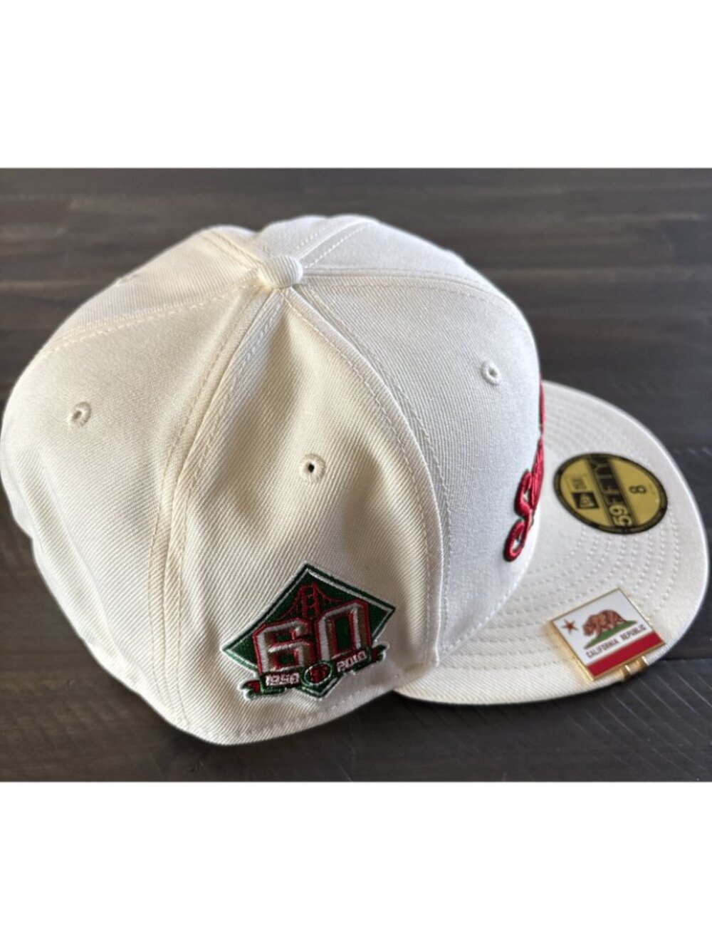 SAN FRANCISCO GIANTS CHROME CITY FLAG HAT CLIP NEW ERA 59FIFTY FITTED HAT Sz 8 - Picture 7 of 9